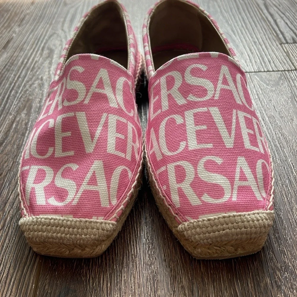 Versace Allover Logo espadrilles 7.5